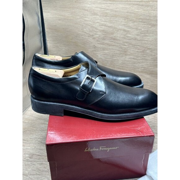 Salvatore Ferragamo Nero Calf 10.5 D Giro with box main image 4